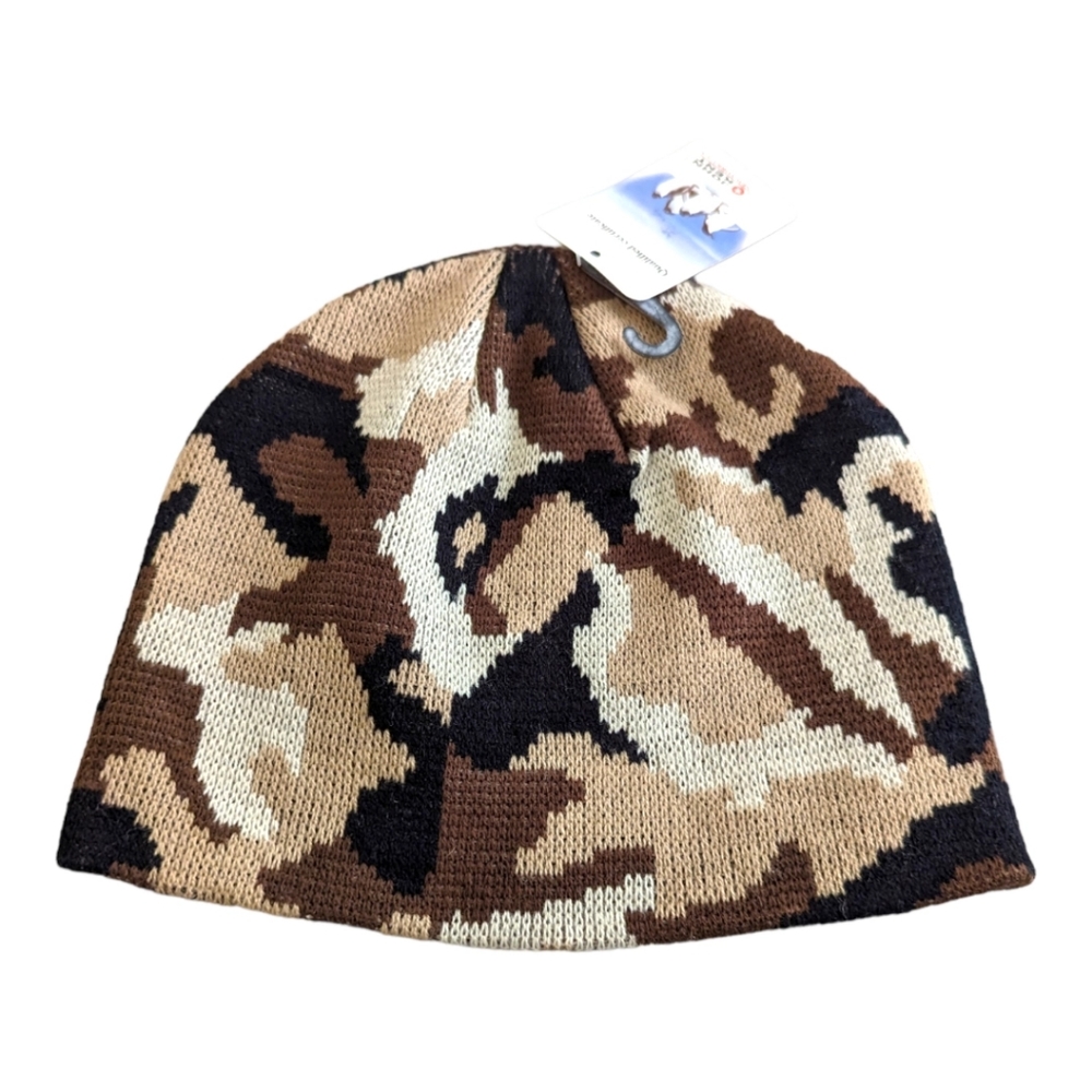 JOHN KENT CAMOUFLAGE BEANIE KNIR HAT WINTER HAT ONE SIZE--8320A